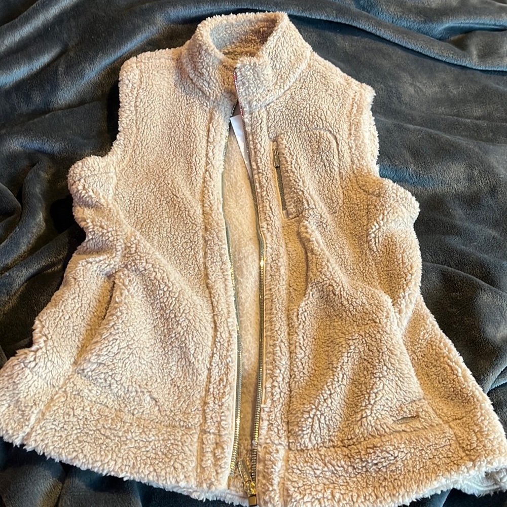 Calvin Klein beige fleece vest